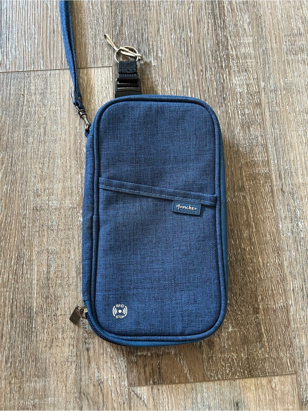 Navy Blue RFID-Blocking Women's Crossbody Wallet